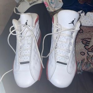 Red and white Jordan’s